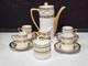 Elegante By Arnart White & Gold Teapot Sugar Creamer Tea Cups & Saucers Set