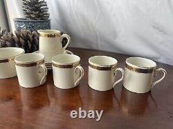 Empire Porcelain Co. / Ware Gold Trim Espresso Set Cups, Saucers, Bowl, Creamer