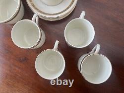 Empire Porcelain Co. / Ware Gold Trim Espresso Set Cups, Saucers, Bowl, Creamer