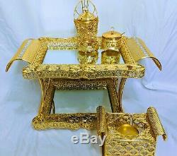 Ethiopian Eritrean Arabic Coffee Table Set Rekebot we have gold and silver