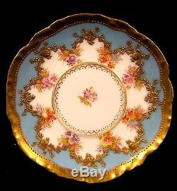 Exquisite Antique Donath Co Dresden Baroque Cabinet Demitasse Cup & Saucer Gold