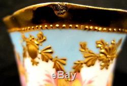 Exquisite Antique Donath Co Dresden Baroque Cabinet Demitasse Cup & Saucer Gold