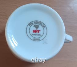 Exquisite Japanese Tea Coffee Cups Saucers Porcelain White Gold