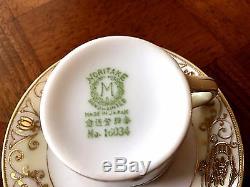 Exquisite Noritake Tea Set Pot, Cream & Covered Sugar, 3 Cups withsaucer