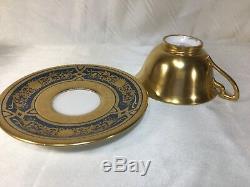 Exquisite ROYAL WORCESTER Gold Encrusted, Gold Covered, Beaded, CUP & SAUCER Set