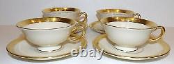 Exquisite Set Of 4 Lenox China P-67 Lowell Cups & Saucers