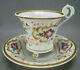 Fa Schumann Berlin / Nathusius Hand Painted Floral & Gold Cup & Saucer 1826-1860
