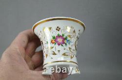 FA Schumann Berlin / Nathusius Hand Painted Floral & Gold Cup & Saucer 1826-1860