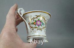 FA Schumann Berlin / Nathusius Hand Painted Floral & Gold Cup & Saucer 1826-1860