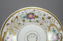 FA Schumann Berlin / Nathusius Hand Painted Floral & Gold Cup & Saucer 1826-1860