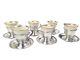 Fs Co Sterling Silver Demitasse Cups Saucers Set Of 6 Lenox China Gold Inserts