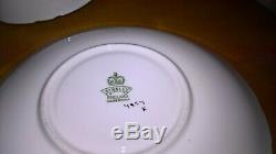 F. Bailey Aynsley Cabbage Rose Grapevine Gold Swag Trio, Cup, Saucer & Side Plate