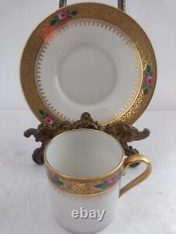 F. Paulhat, Limoges, Double Dorure H. G Stephenson Ld, Manchester CUP And SAUCER
