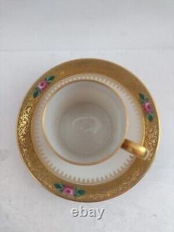 F. Paulhat, Limoges, Double Dorure H. G Stephenson Ld, Manchester CUP And SAUCER