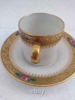 F. Paulhat, Limoges, Double Dorure H. G Stephenson Ld, Manchester CUP And SAUCER