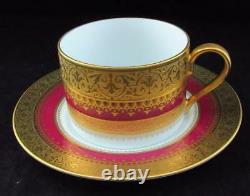 Faberge IMPERIAL HERITAGE Burgundy, Gold Encrusted, Cup & Saucer Set (BS2)