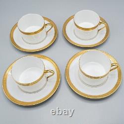 Faberge Limoges France Chaine D'Or Cup & Saucers Set of 4 FREE USA SHIPPING