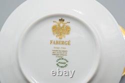 Faberge Limoges France Chaine D'Or Cup & Saucers Set of 4 FREE USA SHIPPING