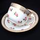 Fine Antique Old Paris Porcelain Tea Cup & Saucer Pink Roses Gold