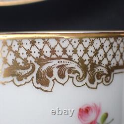 Fine Antique Old Paris Porcelain Tea Cup & Saucer Pink Roses Gold