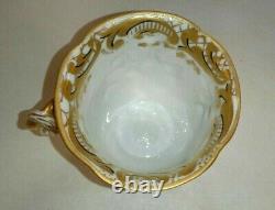 Fine Hand Painted, Gilded Antique Capodimonte Demitasse Cup & Saucer 1771-1834