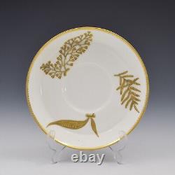 Fine Royal Worcester Porcelain Aesthetic Movement Style Gilt Cup & Saucer Antiqu