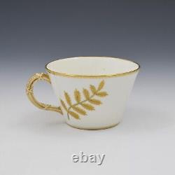 Fine Royal Worcester Porcelain Aesthetic Movement Style Gilt Cup & Saucer Antiqu