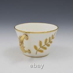 Fine Royal Worcester Porcelain Aesthetic Movement Style Gilt Cup & Saucer Antiqu