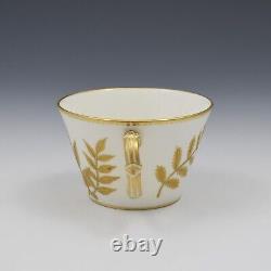 Fine Royal Worcester Porcelain Aesthetic Movement Style Gilt Cup & Saucer Antiqu