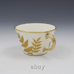 Fine Royal Worcester Porcelain Aesthetic Movement Style Gilt Cup & Saucer Antiqu