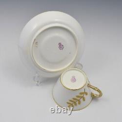 Fine Royal Worcester Porcelain Aesthetic Movement Style Gilt Cup & Saucer Antiqu