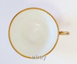 Finest Antique Turquoise Enamel & Gold Demitasse Cup & Saucer. Hammersley C2506