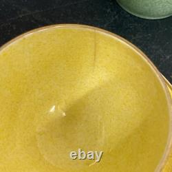 Foley China Colourful gold rim Teaset 6 cups & Saucers, sugar bowl, and milk jug