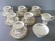 Foley Coalport Ming Rose Tea Set 20pc Breakfast Tea Cup Trio, Jug, Sugar Bowl