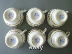 Foley Coalport Ming Rose Tea Set 20pc Breakfast Tea Cup Trio, Jug, Sugar Bowl