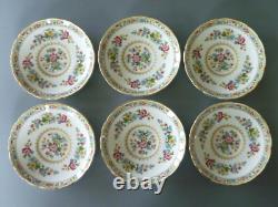 Foley Coalport Ming Rose Tea Set 20pc Breakfast Tea Cup Trio, Jug, Sugar Bowl