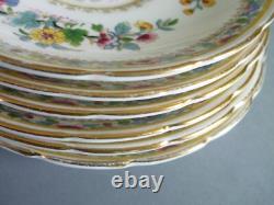 Foley Coalport Ming Rose Tea Set 20pc Breakfast Tea Cup Trio, Jug, Sugar Bowl