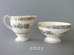 Foley Coalport Ming Rose Tea Set 20pc Breakfast Tea Cup Trio, Jug, Sugar Bowl