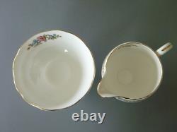 Foley Coalport Ming Rose Tea Set 20pc Breakfast Tea Cup Trio, Jug, Sugar Bowl