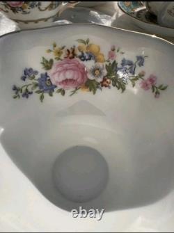 Four Royal Albert'Lady Ascot' Bone China Tea Cups & Saucers