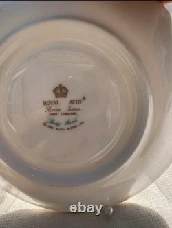 Four Royal Albert'Lady Ascot' Bone China Tea Cups & Saucers