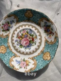 Four Royal Albert'Lady Ascot' Bone China Tea Cups & Saucers