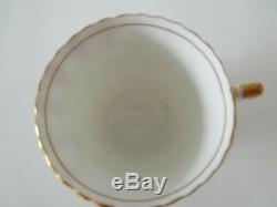 French Cup Saucer Old Paris Depose Raised Gold Bronze Flowers Leaves High Saucer
