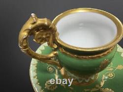 French Porcelain Limoge France Gilded Cup & Saucer