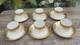 Full Set Of 6 R. Bidron Limoges France Gold Encrusted Demitasse Cups & Saucers