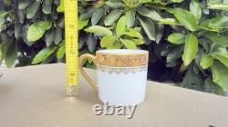 Full set of 6 R. BIDRON Limoges France Gold Encrusted Demitasse Cups & Saucers