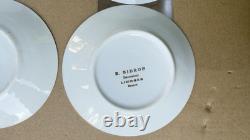 Full set of 6 R. BIDRON Limoges France Gold Encrusted Demitasse Cups & Saucers