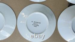 Full set of 6 R. BIDRON Limoges France Gold Encrusted Demitasse Cups & Saucers