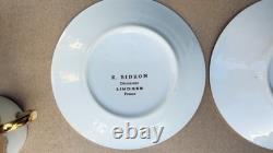 Full set of 6 R. BIDRON Limoges France Gold Encrusted Demitasse Cups & Saucers Full set of 6 R. BIDRON Limoges France Gold Encrusted Demitasse Cups & Saucers