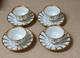 Furstenberg Grecque Athena Gold Germany 4 Sets Demitasse Cups & Saucers Mint